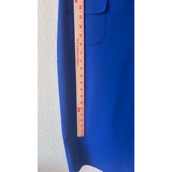 NWT J Crew Blue Italian Tollegno 1900 Collared Bi Stretch Wool Blend Dress SZ 2 - Picture 11 of 13